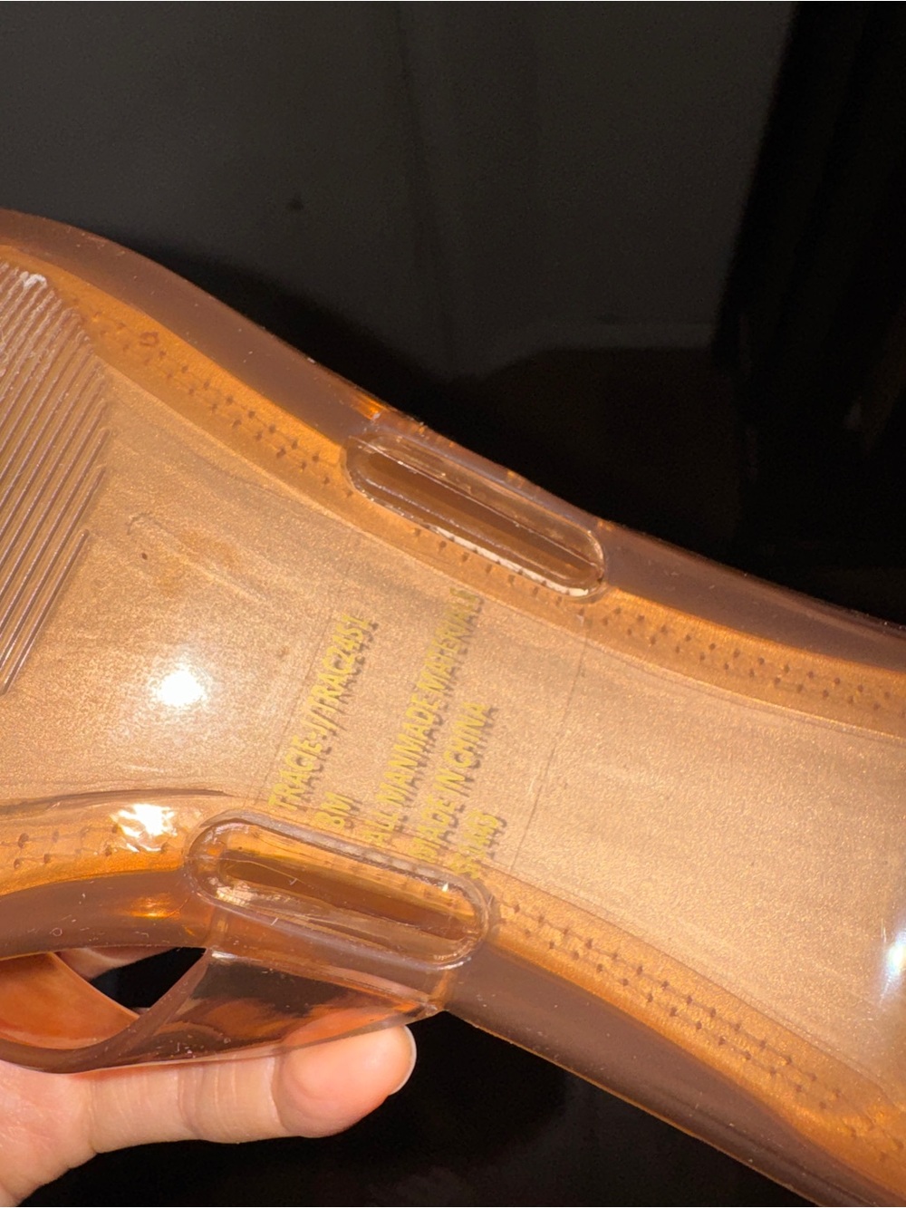 Steve Madden Tan Transparent Thong Kitten Heel Sandals - Picture 4 of 5